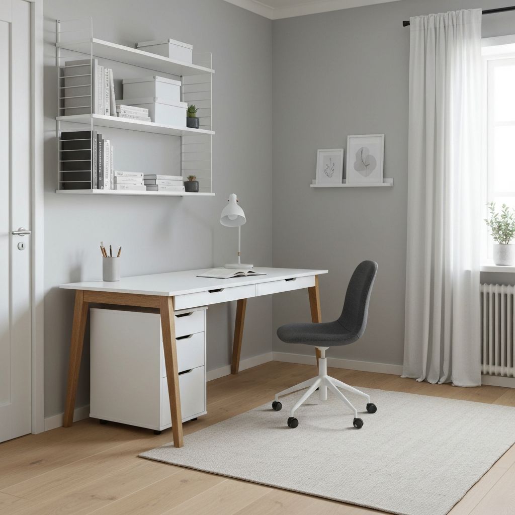 Minimal Home Office with IKEA furniture